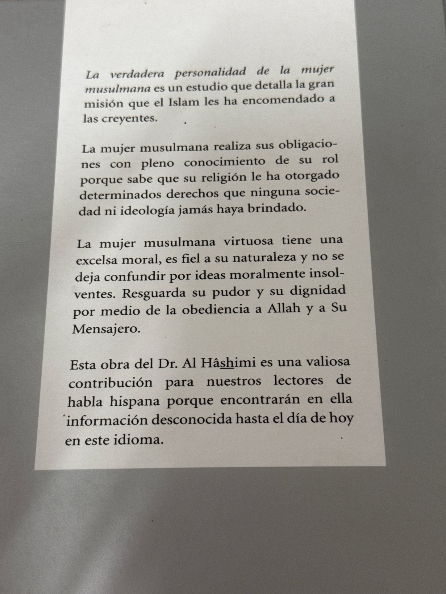 Personalidad de la mujer musulmana