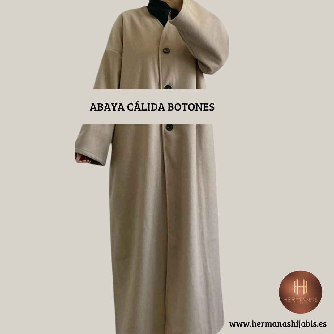 Abaya cálida botones