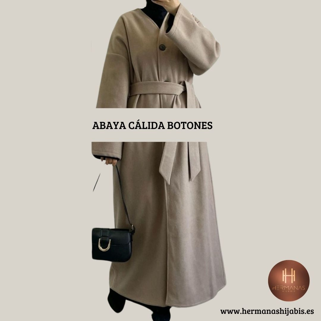 Abaya cálida botones