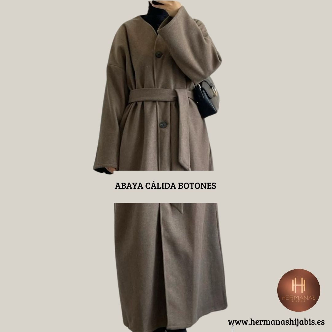 Abaya cálida botones